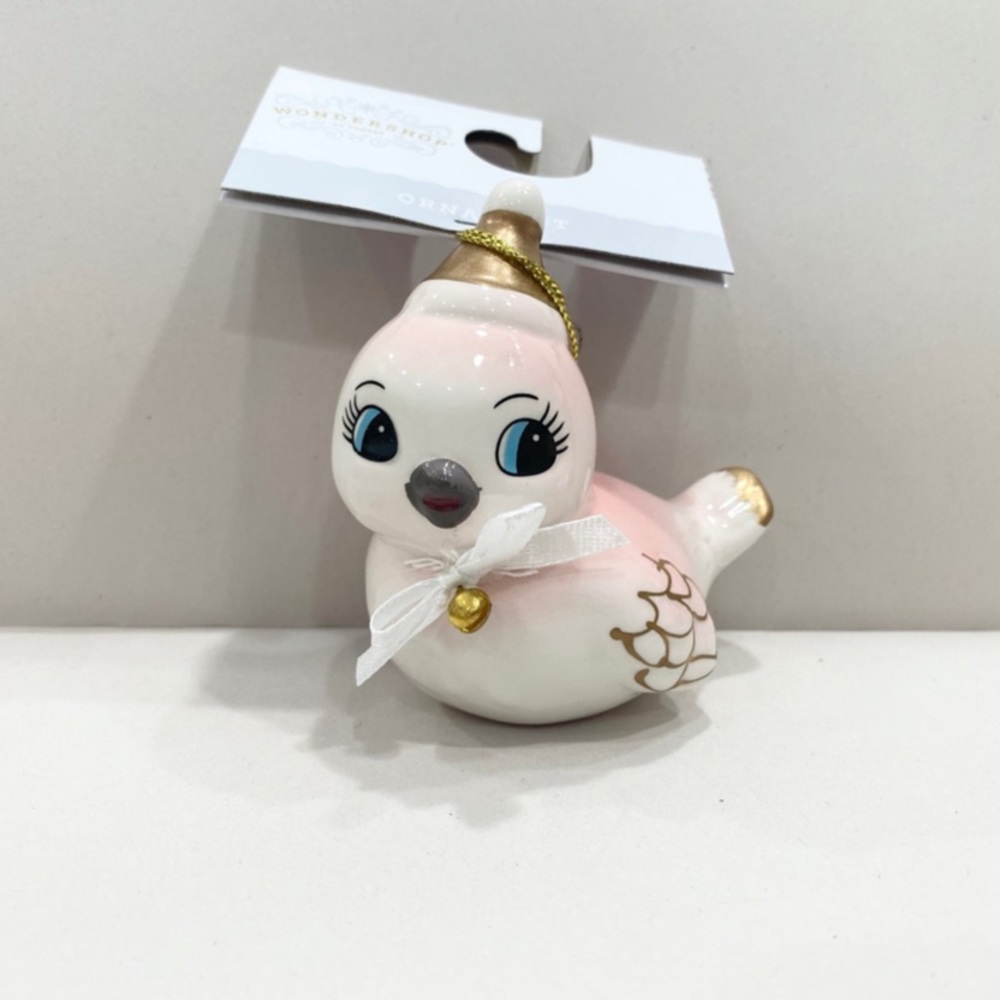 Target Wondershop Ceramic Retro Pink Bird Ornament